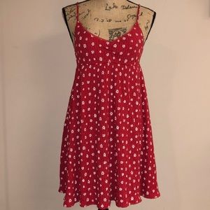 Urban Outfitters red dress with white flowers, size xs